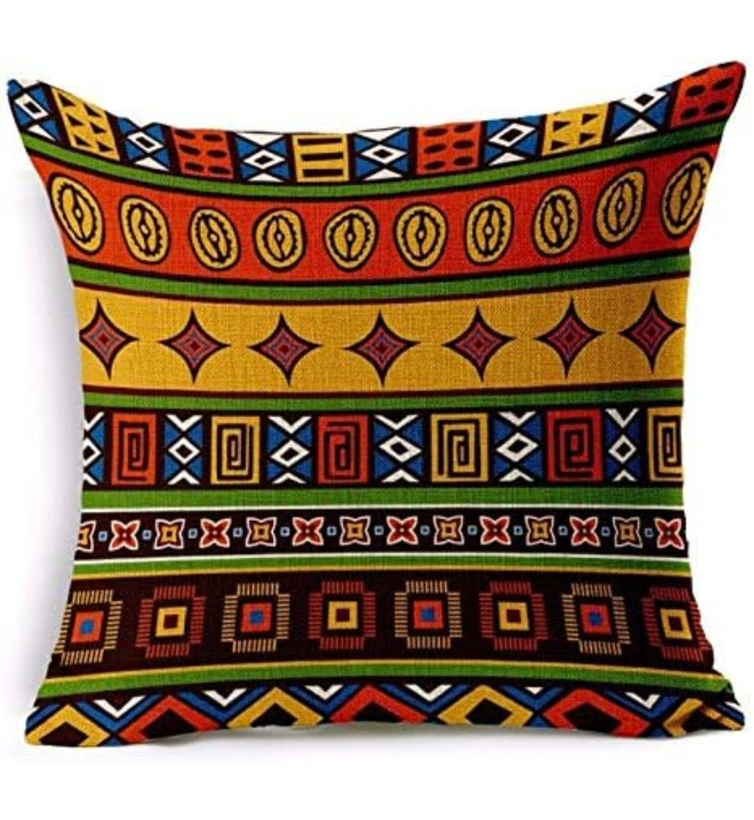 AEROHAVEN Decorative Hand Made Jute 150TC Throw/Pillow Cushion Covers (Multicolour, 12 x 12 inches) -Set of 5