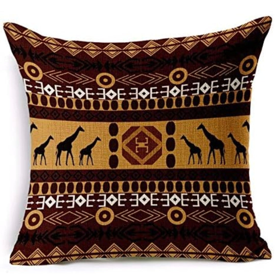 AEROHAVEN Set Of 5 Decorative Hand Made Jute Throw/Pillow Cushion Covers - (16 X 16 Inches), 50 TC, Multi